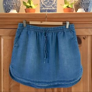 Merona Chambray Drawstring Skirt